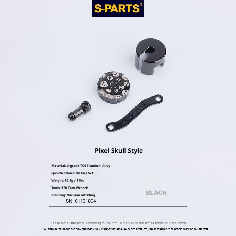 SPARTS Titanium Reservoir Cap Compatible with Brembo Master Cylinder – Separate Small Tank Cover Kit