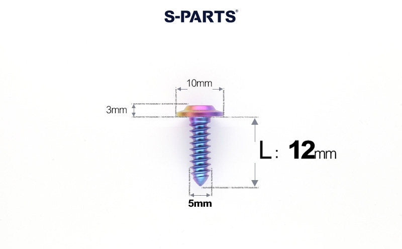 SPARTS Button Head M5×L10-35 Titanium Screws Self-Tapping Bolt