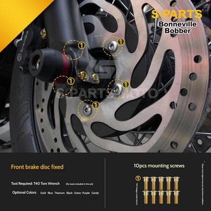 SPARTS Titanium Set Screws for Triumph Bonneville Bobber Motorcycle Modification