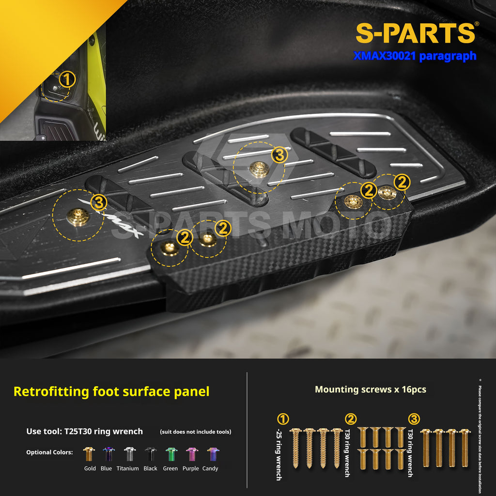 SPARTS Titanium Screw Set for Yamaha XMAX 300 2021 –  CNC Titanium Upgrade Kit