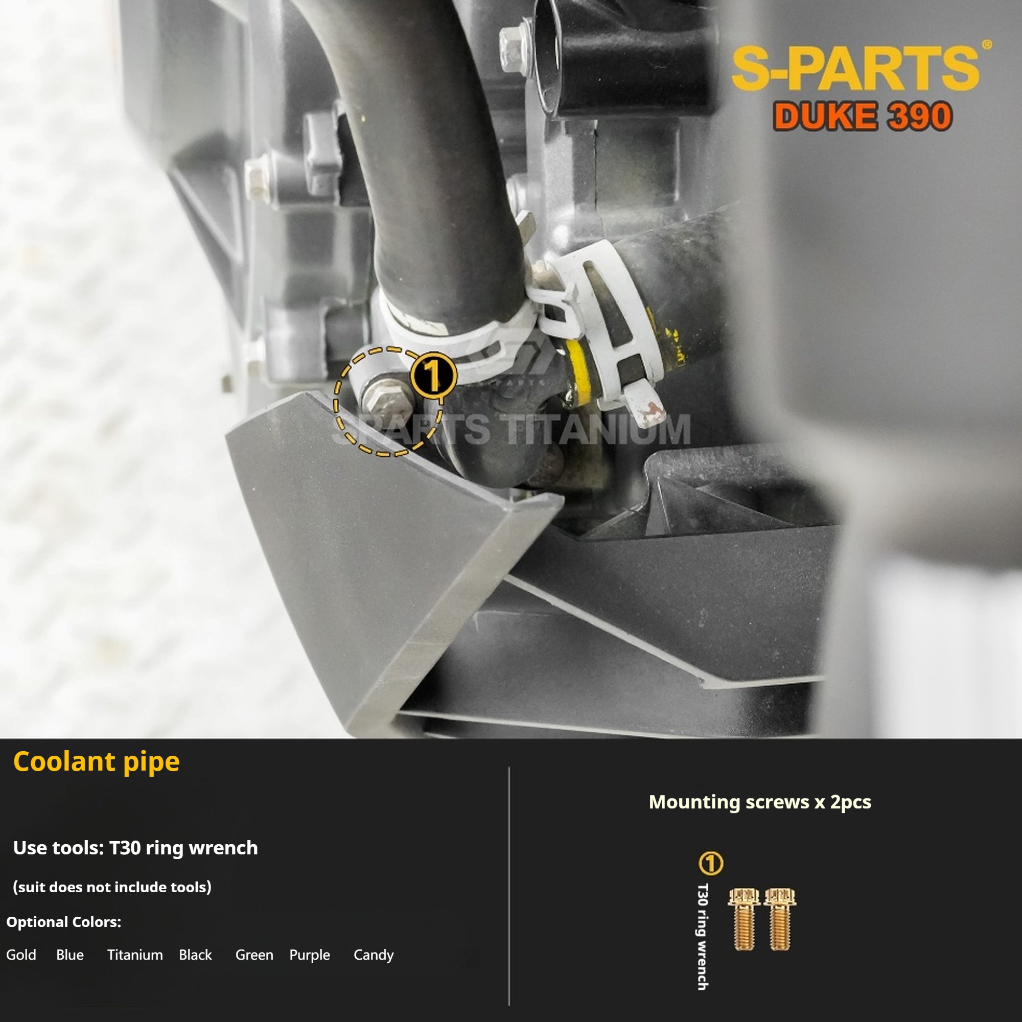 SPARTS Stan KTM DUKE 390 Dedicated · TC4 Titanium Full Motorcycle Bolt Kit