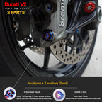 S-PARTS  Compatible with / Suitable for Ducati DUCATI V2 Full Titanium Bolt Kit