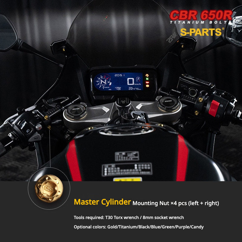 S-PARTS TC4 Titanium Bolt Kit for Honda CBR650R / CB650R | Full Motorcycle Upgrade