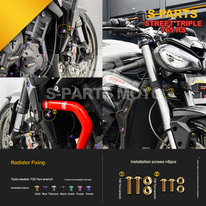SPARTS Titanium Bolts for Triumph Street Triple 765 RS – Engine & Exhaust Upgrade Fasteners