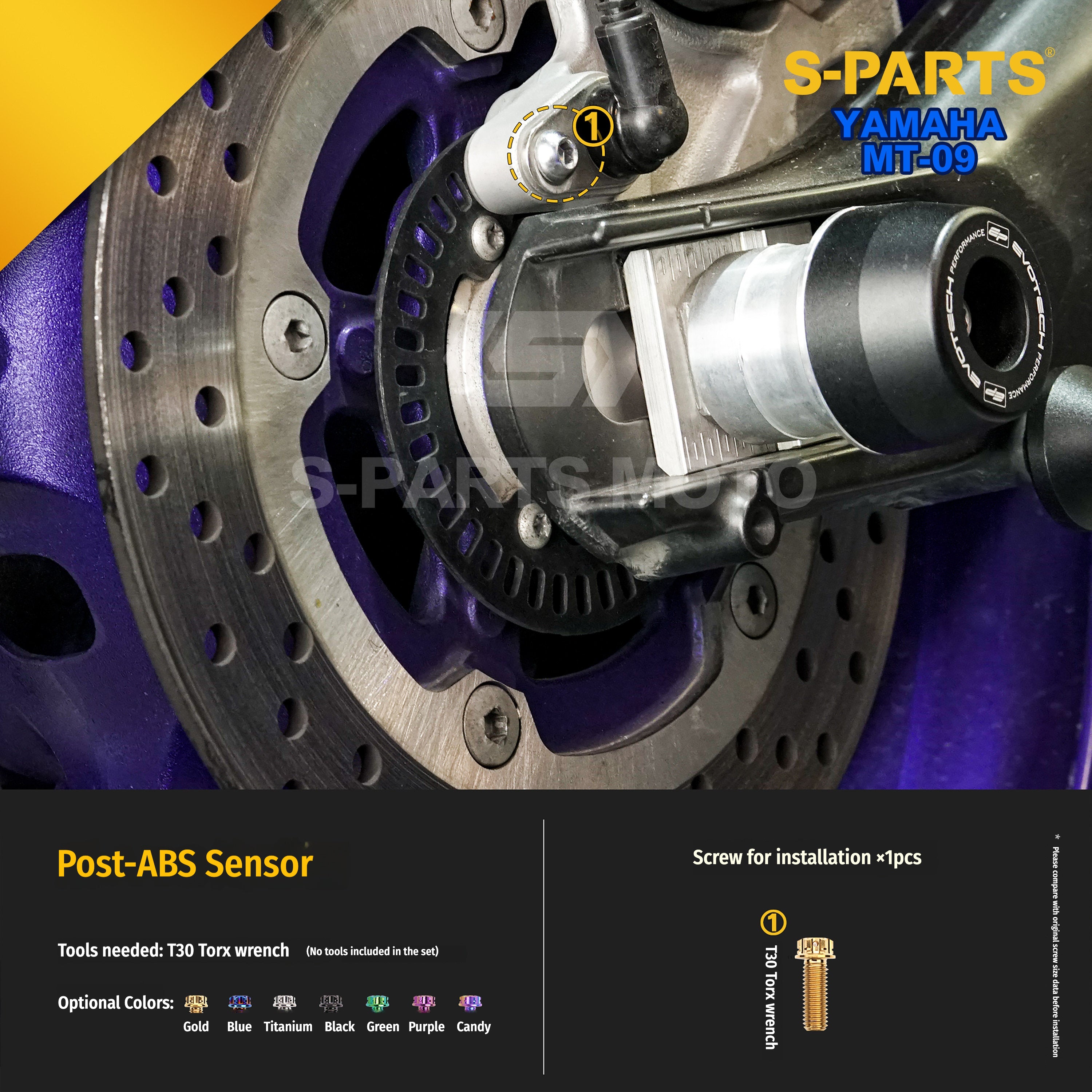 SPARTS Yamaha MT-09 Titanium Bolt Kit | TC4 Grade Motorcycle Fasteners