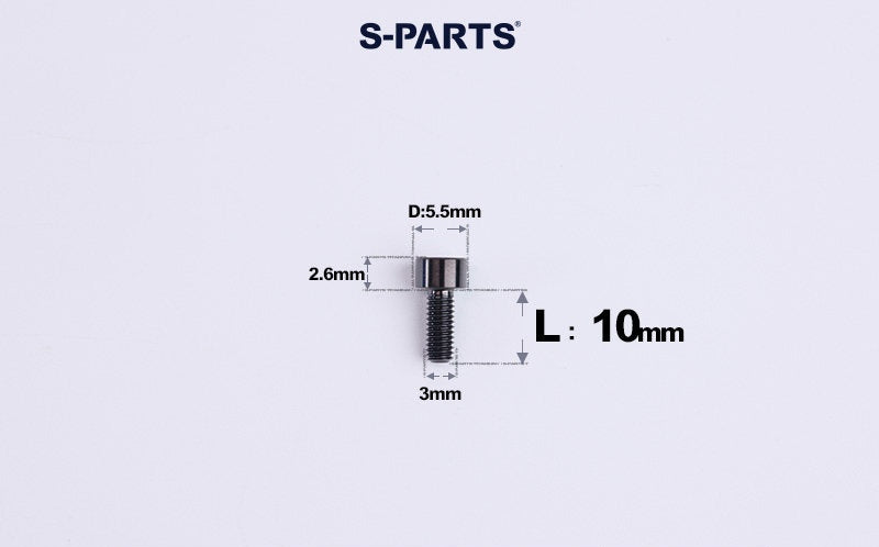 SPARTS M3 L6-20 Classic Button Head Black Titanium Bolt