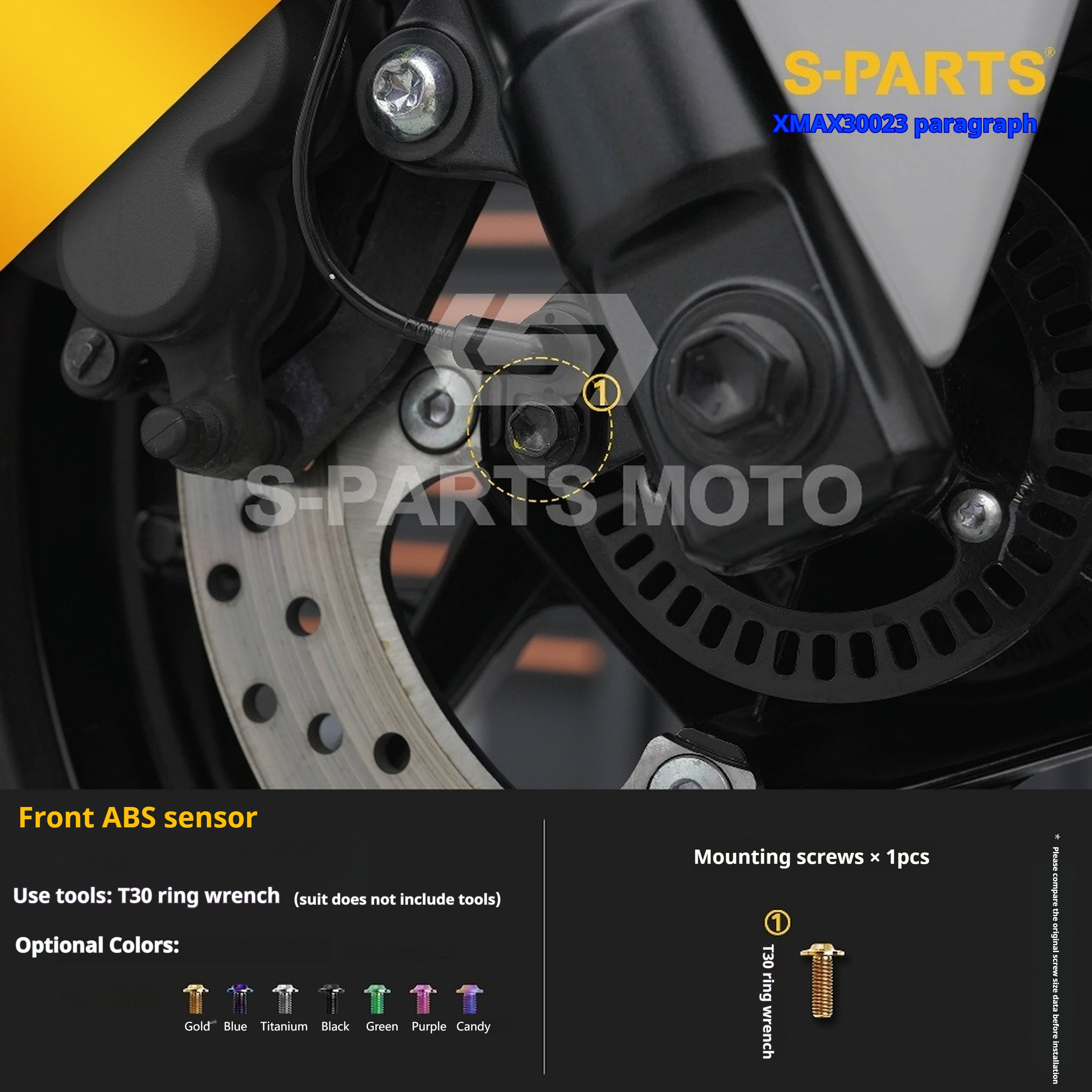 SPARTS Titanium Bolt Set for 2023 XMAX300 – Yamaha Motorcycle Custom Upgrade - 1/2