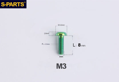 SPARTS A2 Button Head M3 Titanium Bolt
