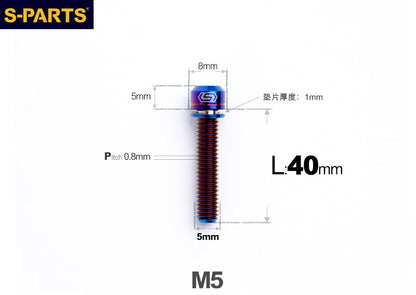 SPARTS M5 L10-50mm Titanium Alloy Screws