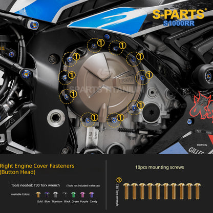 SPARTS Titanium Chassis Bolt Kit Brake Disc Caliper Sprocket Screws for BMW S1000RR