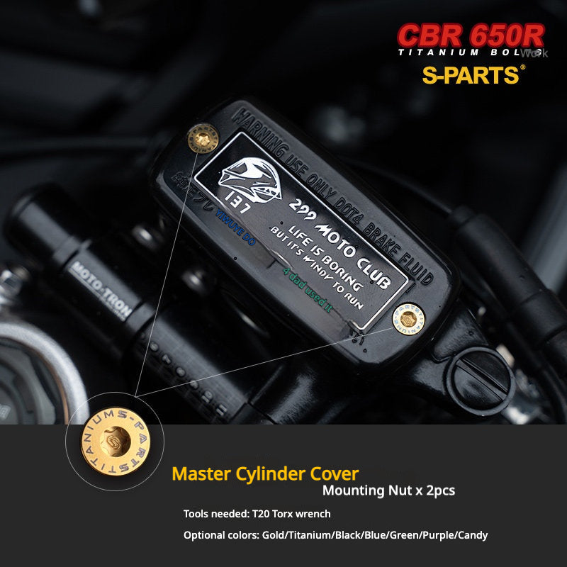 S-PARTS TC4 Titanium Bolt Kit for Honda CBR650R / CB650R | Full Motorcycle Upgrade