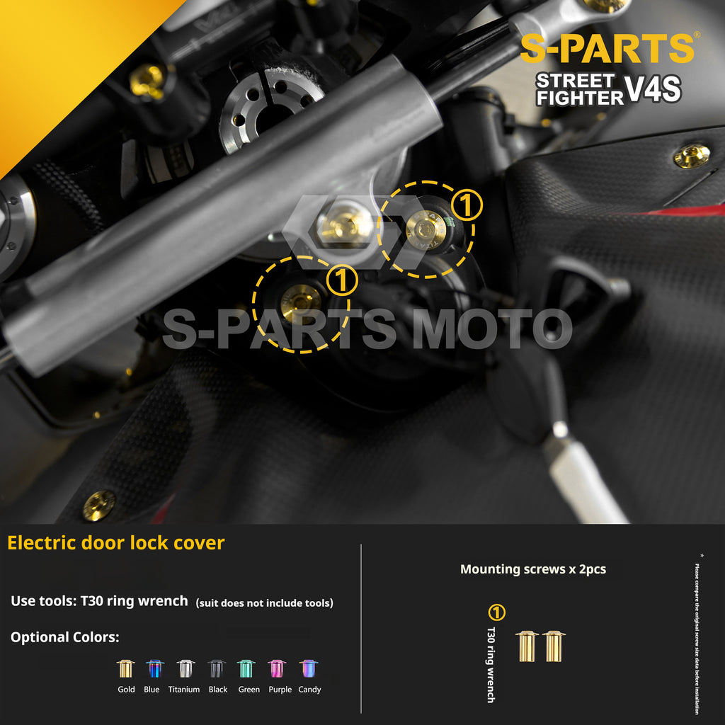 SPARTS Titanium Bolt Kit for Ducati Streetfighter V4S