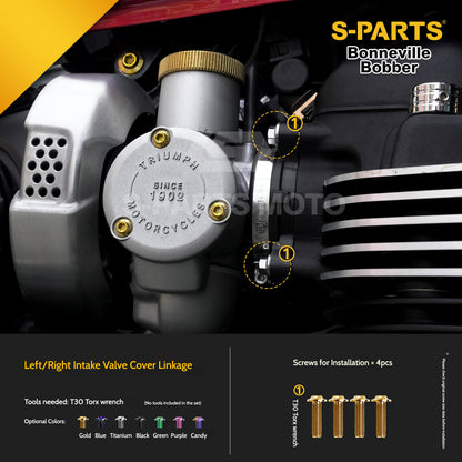 SPARTS Titanium Set Screws for Triumph Bonneville Bobber Motorcycle Modification