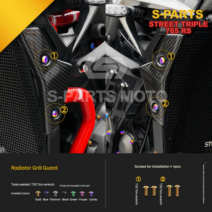 SPARTS Titanium Bolts for Triumph Street Triple 765 RS – Engine & Exhaust Upgrade Fasteners