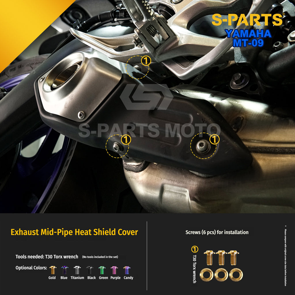 SPARTS Yamaha MT-09 Titanium Bolt Kit | TC4 Grade Motorcycle Fasteners