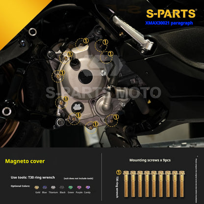 SPARTS 2021 XMAX300 YAMAHA Motorcycle Modified Titanium Alloy Bolts Screws