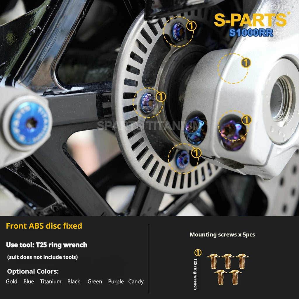 SPARTS TC4 Titanium Bolt Kit Compatible with BMW S1000RR — Full Motorcycle Upgrade Fastener Set