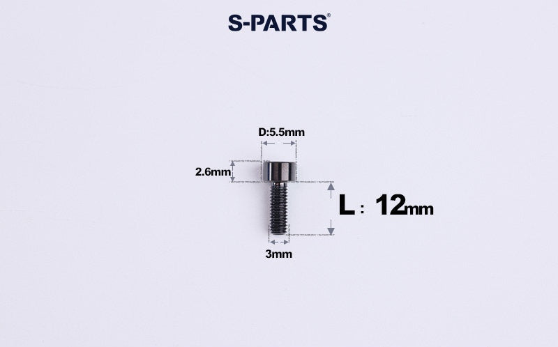 SPARTS M3 L6-20 Classic Button Head Black Titanium Bolt