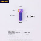 SPARTS Titanium Mirror Block-Off Bolts · M8/M10 Positive & Reverse Thread · Lightweight Motorcycle Plug Bolts