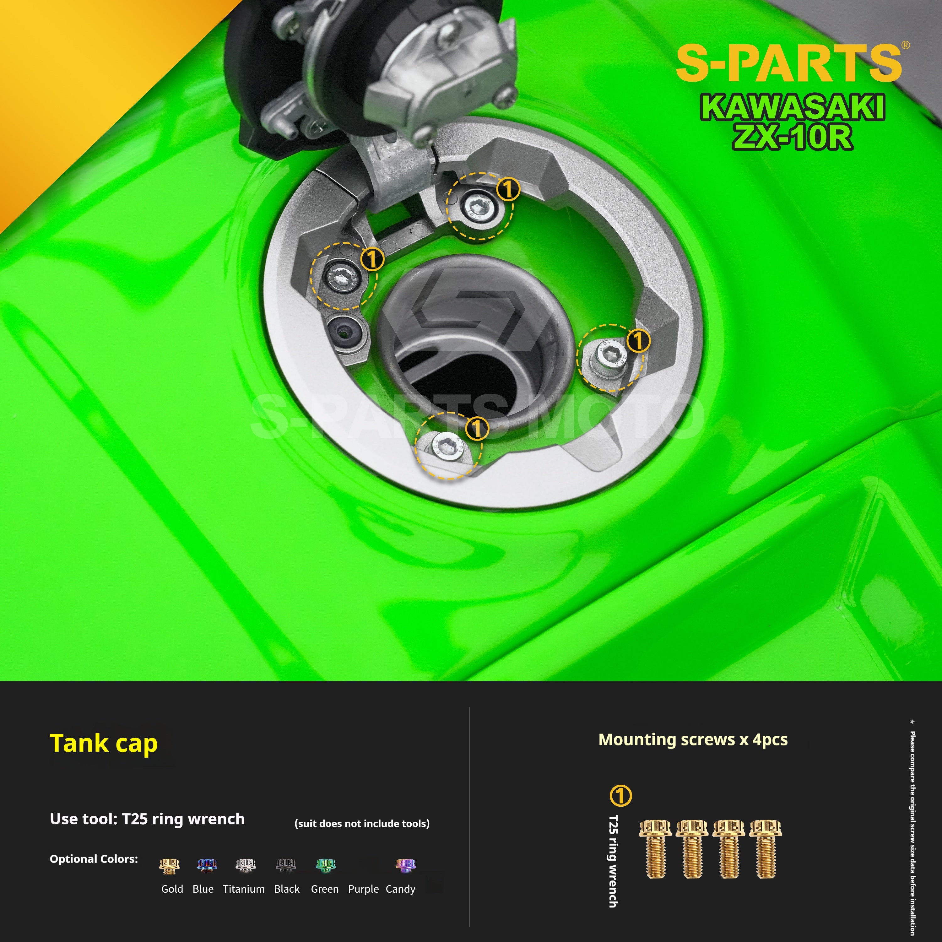 SPARTS Titanium Screw Set for Kawasaki ZX-10R 2023 –  CNC Titanium Upgrade Kit