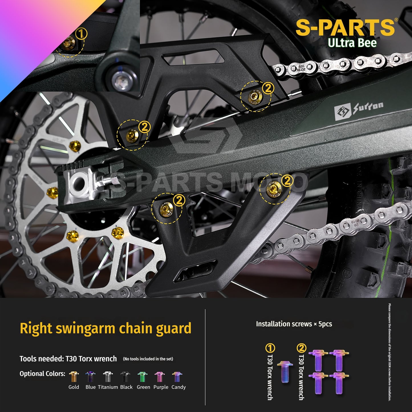 SPARTS Titanium Bolt Kit for Ultra Bee | Full Motorcycle Upgrade Set