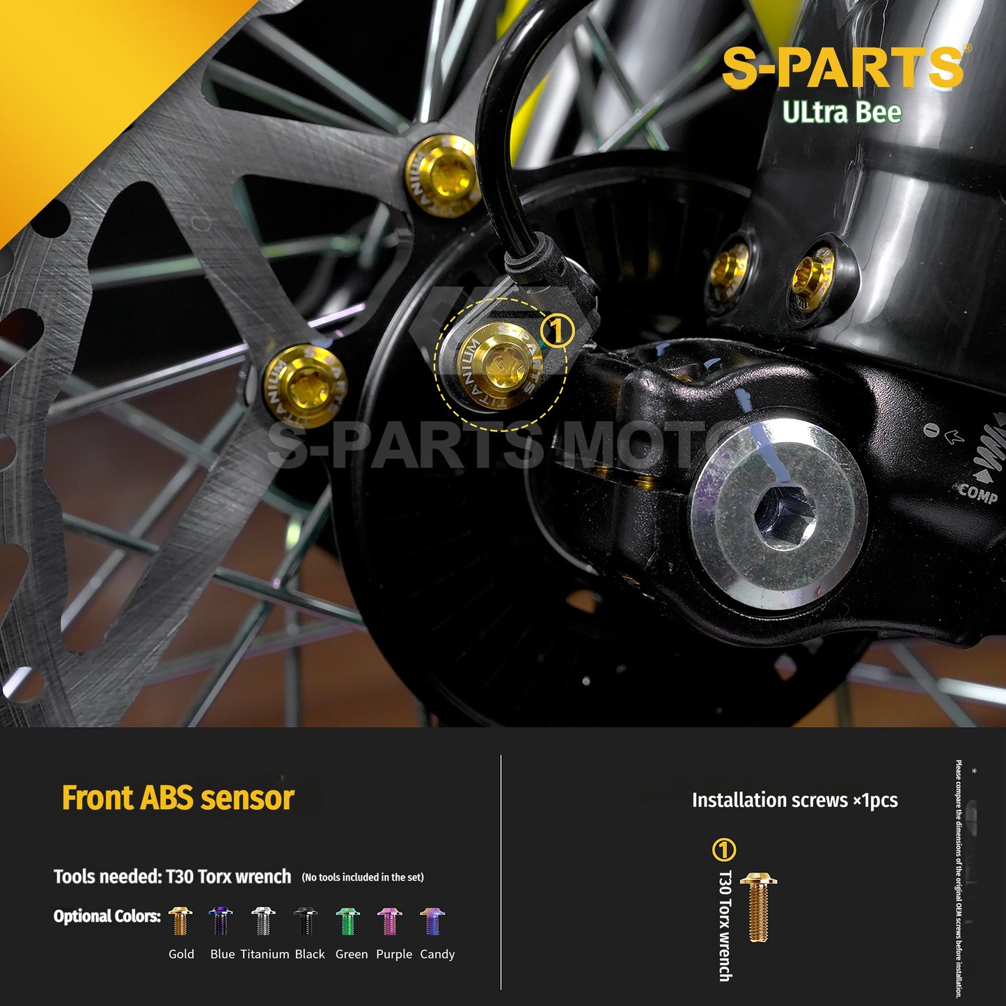 SPARTS Titanium Bolt Kit for Ultra Bee | Full Motorcycle Upgrade Set
