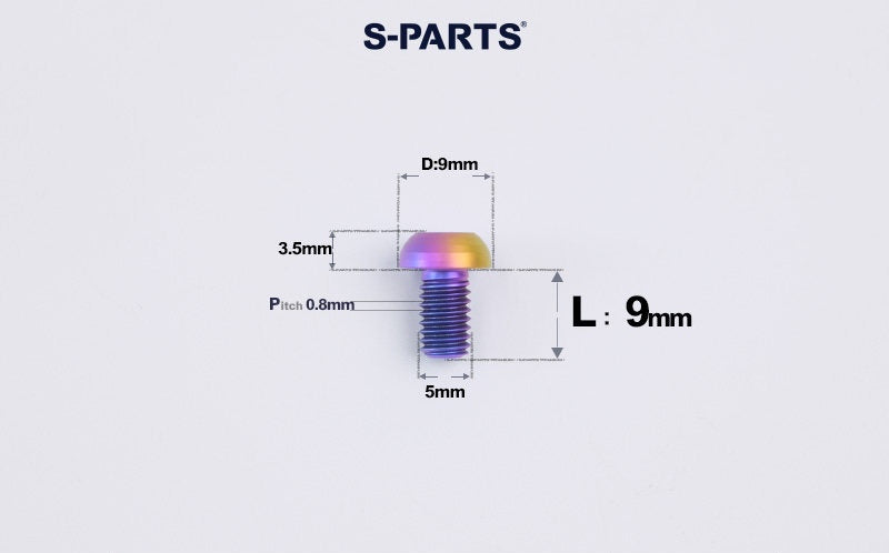 SPARTS M5 Titanium Bolt A2 Dome Head | Ultra-Light TC4 Bike Brake Caliper Bolt
