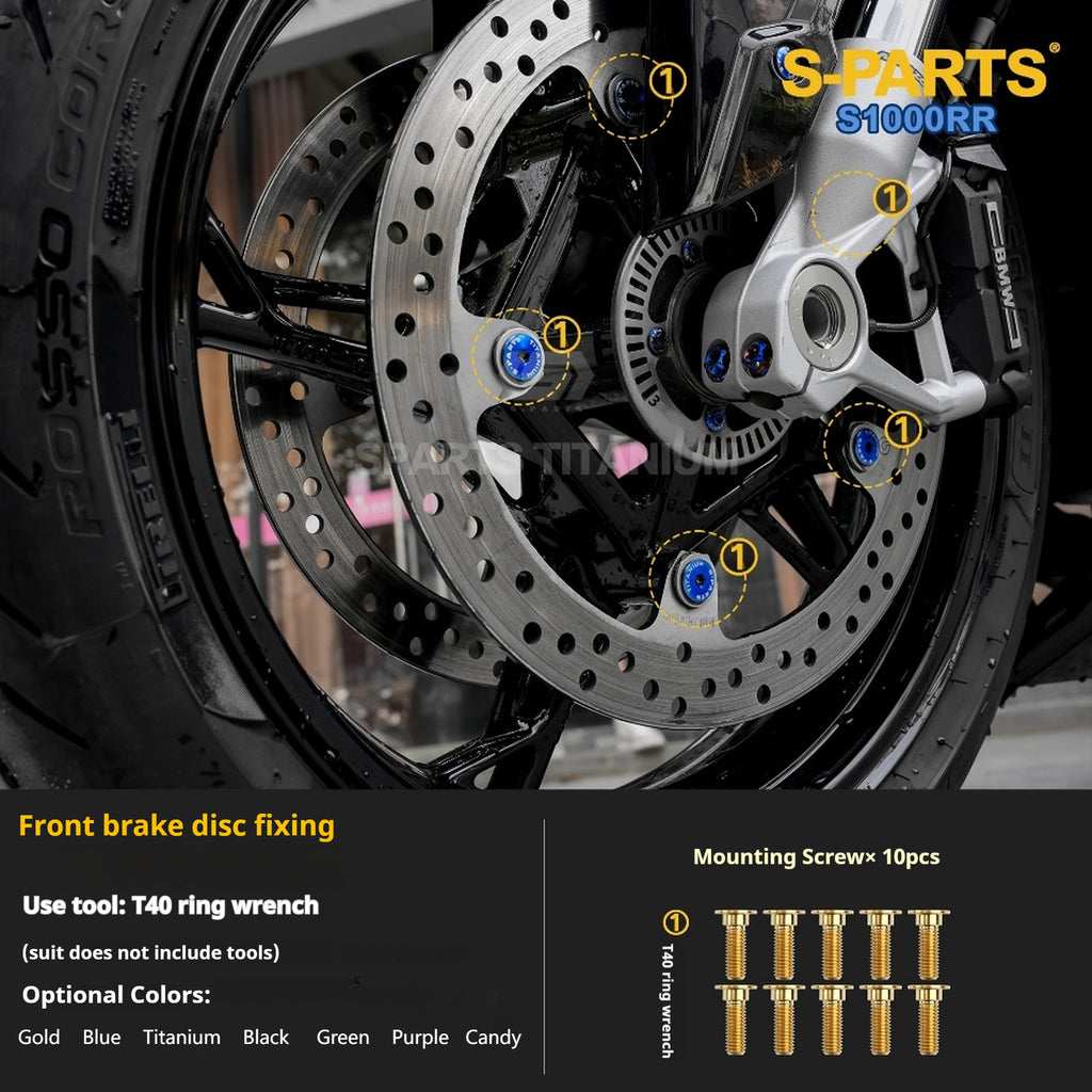 SPARTS TC4 Titanium Bolt Kit Compatible with BMW S1000RR — Full Motorcycle Upgrade Fastener Set