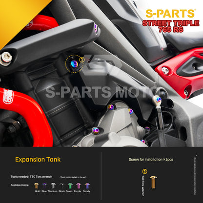 SPARTS Titanium Bolts for Triumph Street Triple 765 RS – Engine & Exhaust Upgrade Fasteners