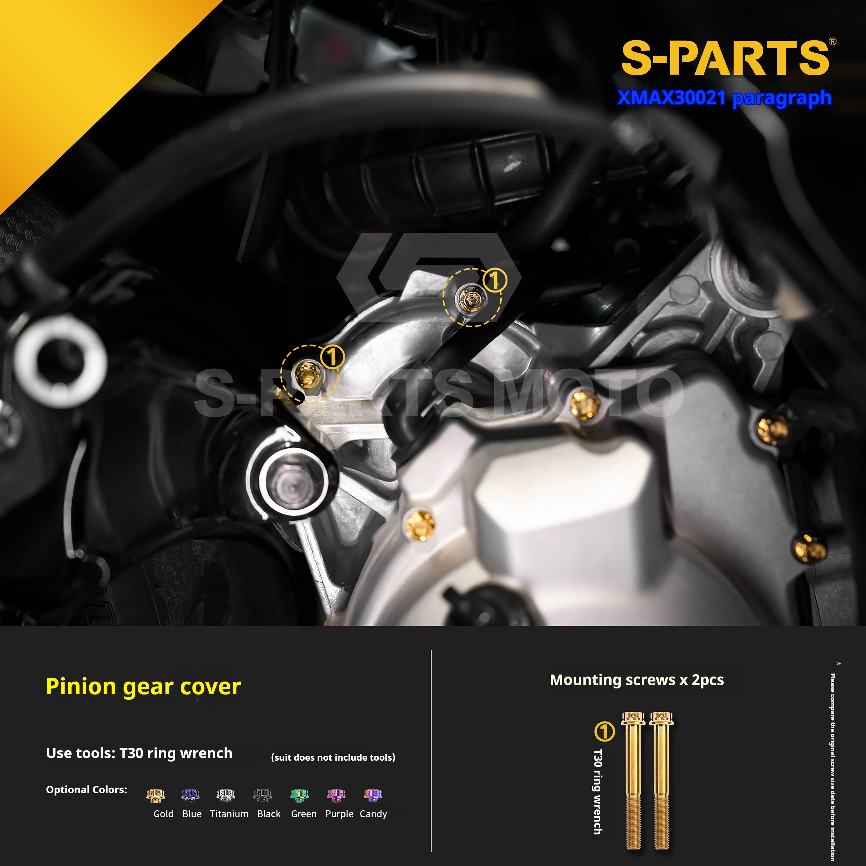 SPARTS Titanium Screw Set for Yamaha XMAX 300 2021 –  CNC Titanium Upgrade Kit