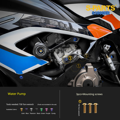 SPARTS Titanium Chassis Bolt Kit Brake Disc Caliper Sprocket Screws for BMW S1000RR