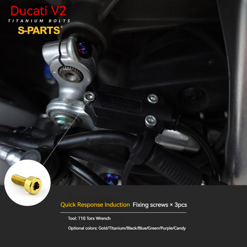 S-PARTS  Compatible with / Suitable for Ducati DUCATI V2 Full Titanium Bolt Kit
