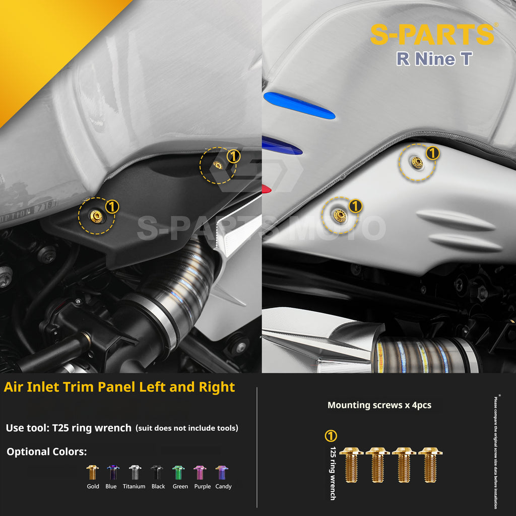 SPARTS BMW RnineT Titanium Alloy Motorcycle Bolt Upgrade Kit