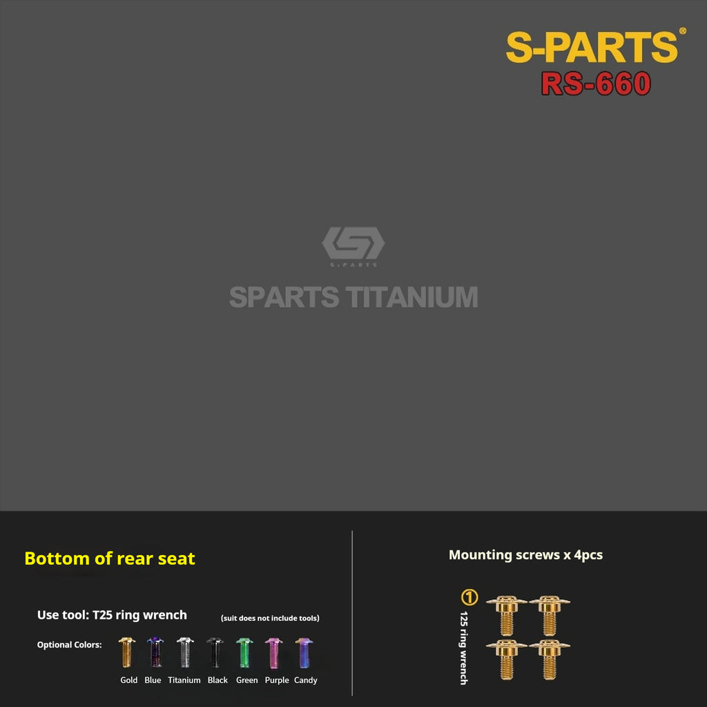 SPARTS Titanium Bolt Kit for Aprilia RS660 2021 – Custom Candy Color & CNC Titanium Upgrade Kit
