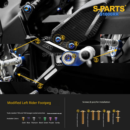 S-PARTS Titanium Bolts Kit for BMW S1000RR M Version