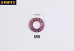 S-PARTS M8 / M10 / M12 / M14 TC4 Titanium Flat Washers for E-Bikes, Motorcycles & Bicycles