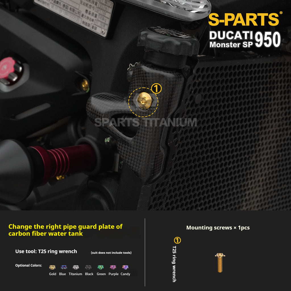 SPARTS Titanium Bolt Kit for Ducati New Monster SP 950 – CNC Titanium Upgrade Kit