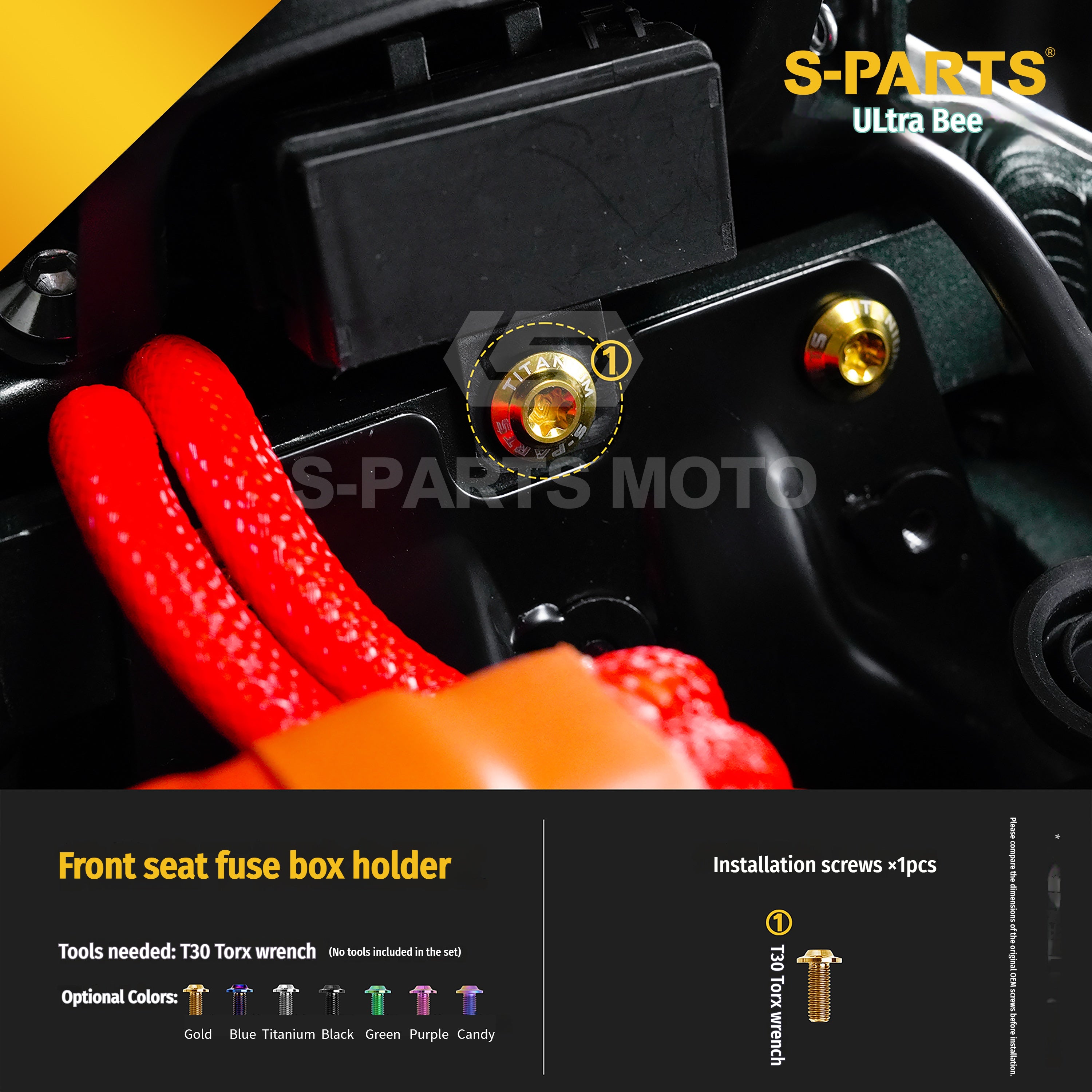 SPARTS Titanium Bolt Kit for Ultra Bee | Full Motorcycle Upgrade Set