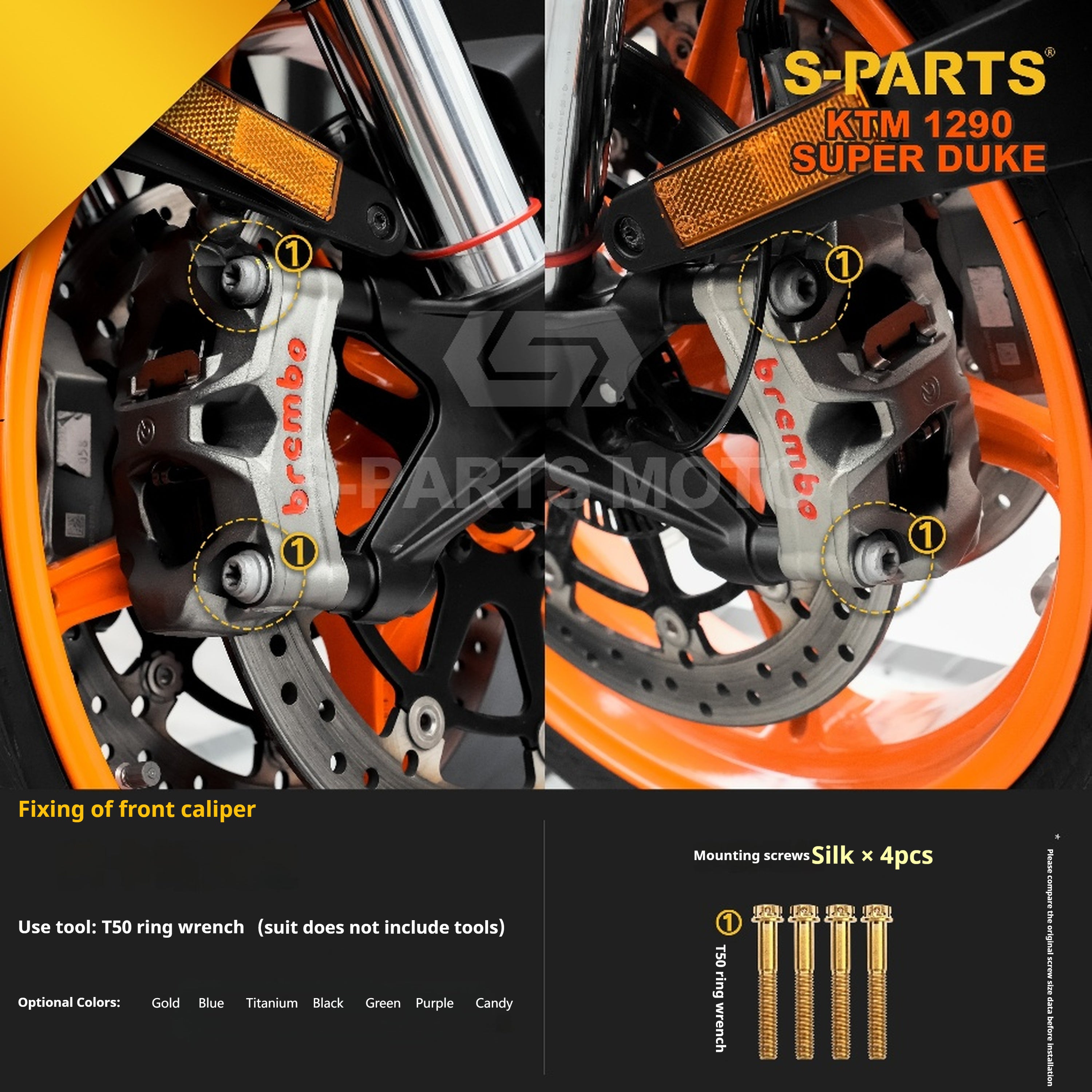 SPARTS KTM Super Duke 1290 · Full TC4 Titanium Bolt Kit｜Motorcycle Upgrade Set