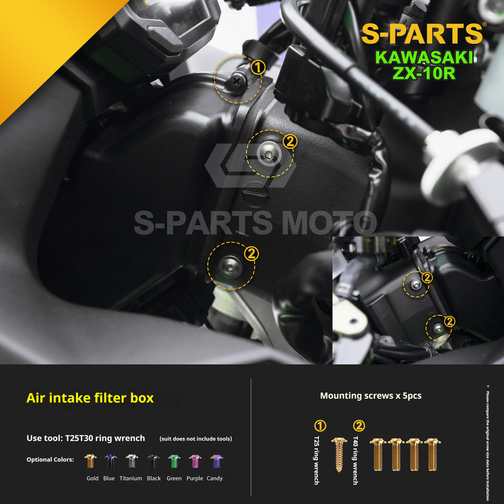 SPARTS Titanium Screw Set for Kawasaki ZX-10R 2023 –  CNC Titanium Upgrade Kit