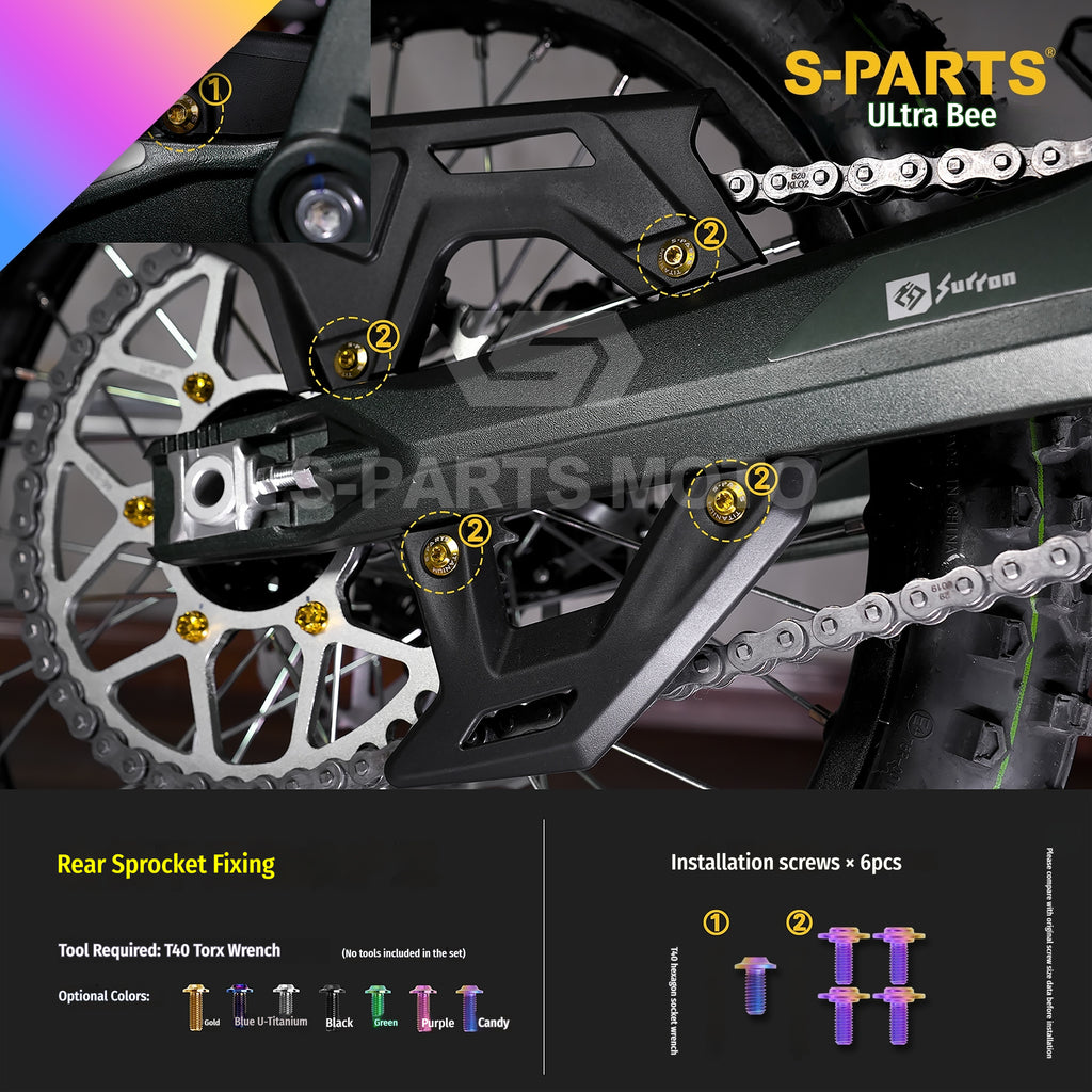 SPARTS Titanium Bolt Kit for Ultra Bee | Full Motorcycle Upgrade Set