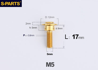 SPARTS M5 Titanium Button Head Shoulder Bolt