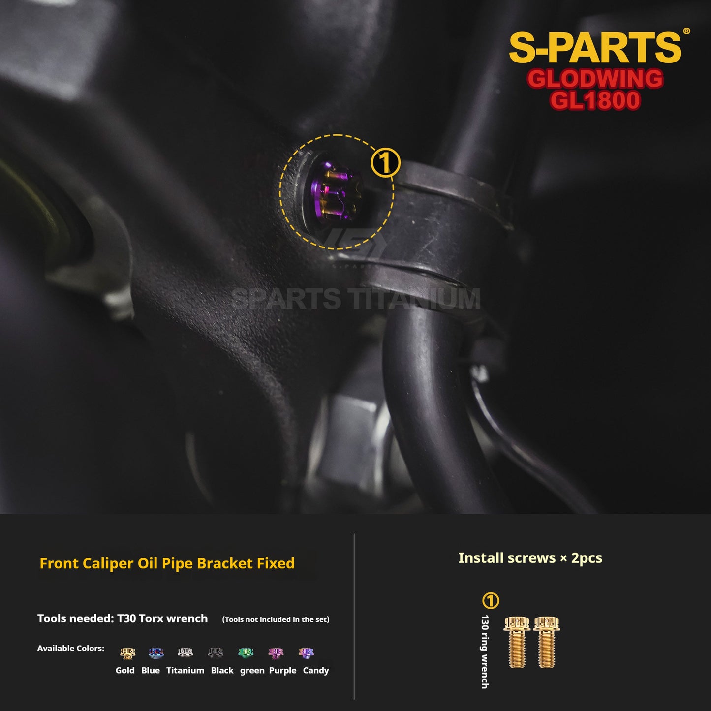 SPARTS Titanium Bolt Kit | Titanium for Honda Gold Wing GL1800 Motorcycle