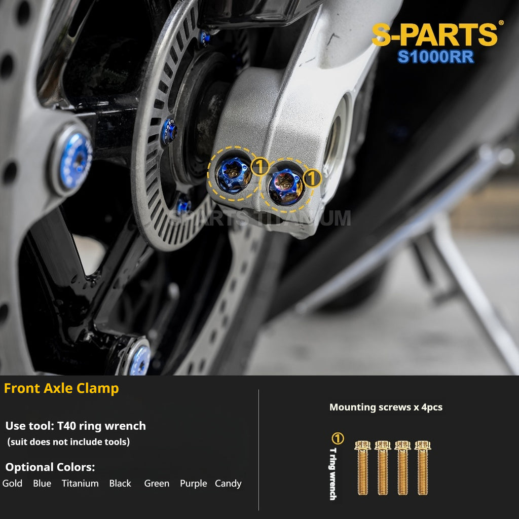 SPARTS TC4 Titanium Bolt Kit Compatible with BMW S1000RR — Full Motorcycle Upgrade Fastener Set