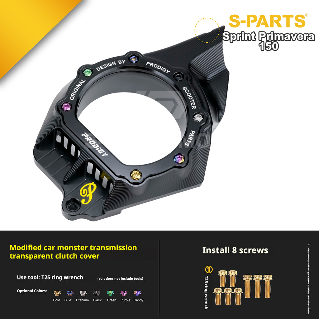 SPARTS Titanium Screw Set for Vespa Sprint/Primavera 150 – Custom Candy Color & CNC Titanium Upgrade Kit