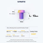 SPARTS Titanium Mirror Block-Off Bolts · M8/M10 Positive & Reverse Thread · Lightweight Motorcycle Plug Bolts