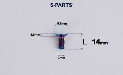 SPARTS Series M3 L6-30 Countersunk Titanium Bolt