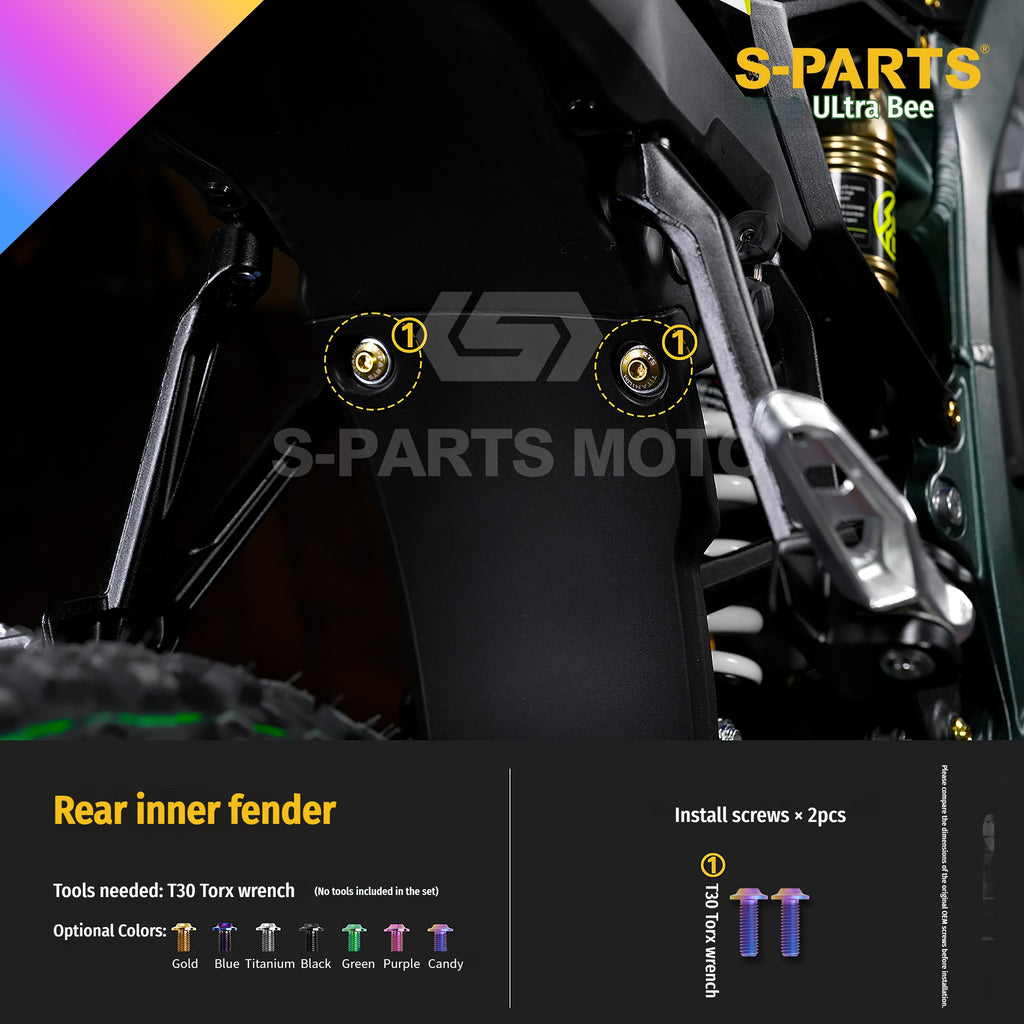 SPARTS Titanium Bolt Kit for Ultra Bee | Full Motorcycle Upgrade Set--candy