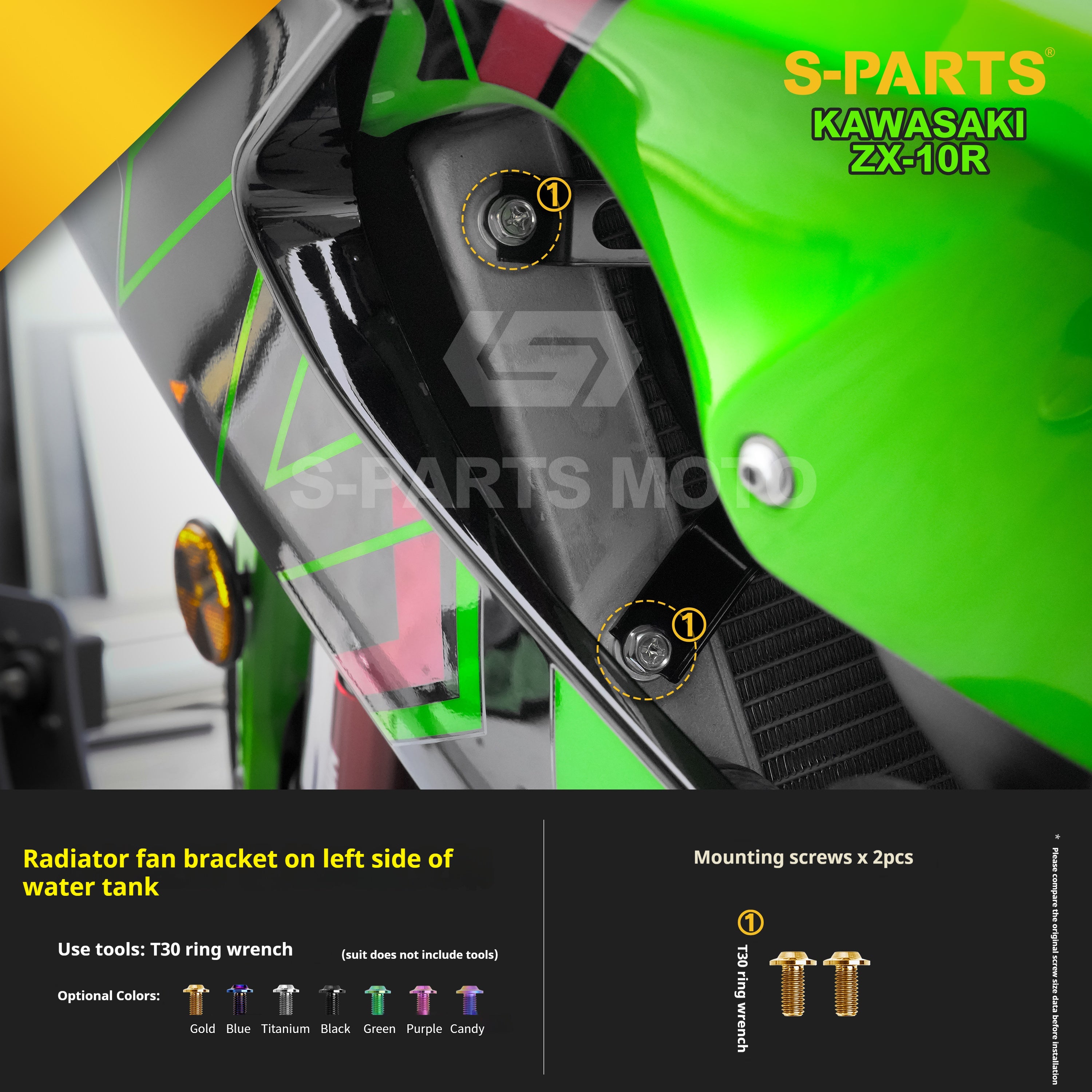 SPARTS Titanium Screw Set for Kawasaki ZX-10R 2023 –  CNC Titanium Upgrade Kit