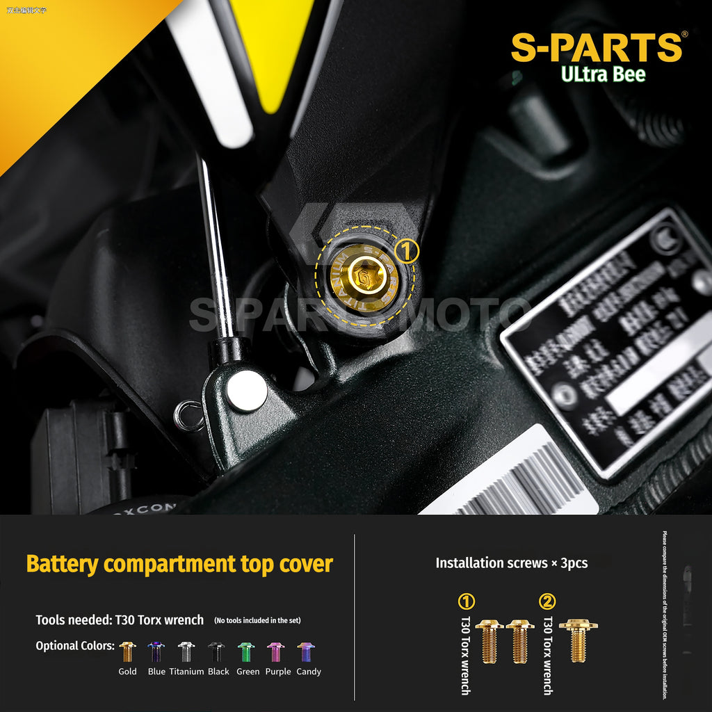 SPARTS Titanium Bolt Kit for Ultra Bee | Full Motorcycle Upgrade Set